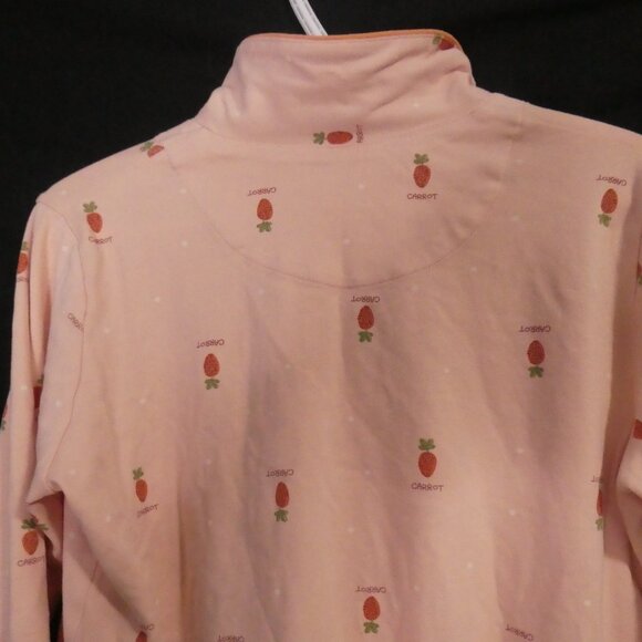 Unbranded | medium | Charming Carrot Pattern Long Sleeve Pajama Top W/ Pocket - Picture 10 of 14